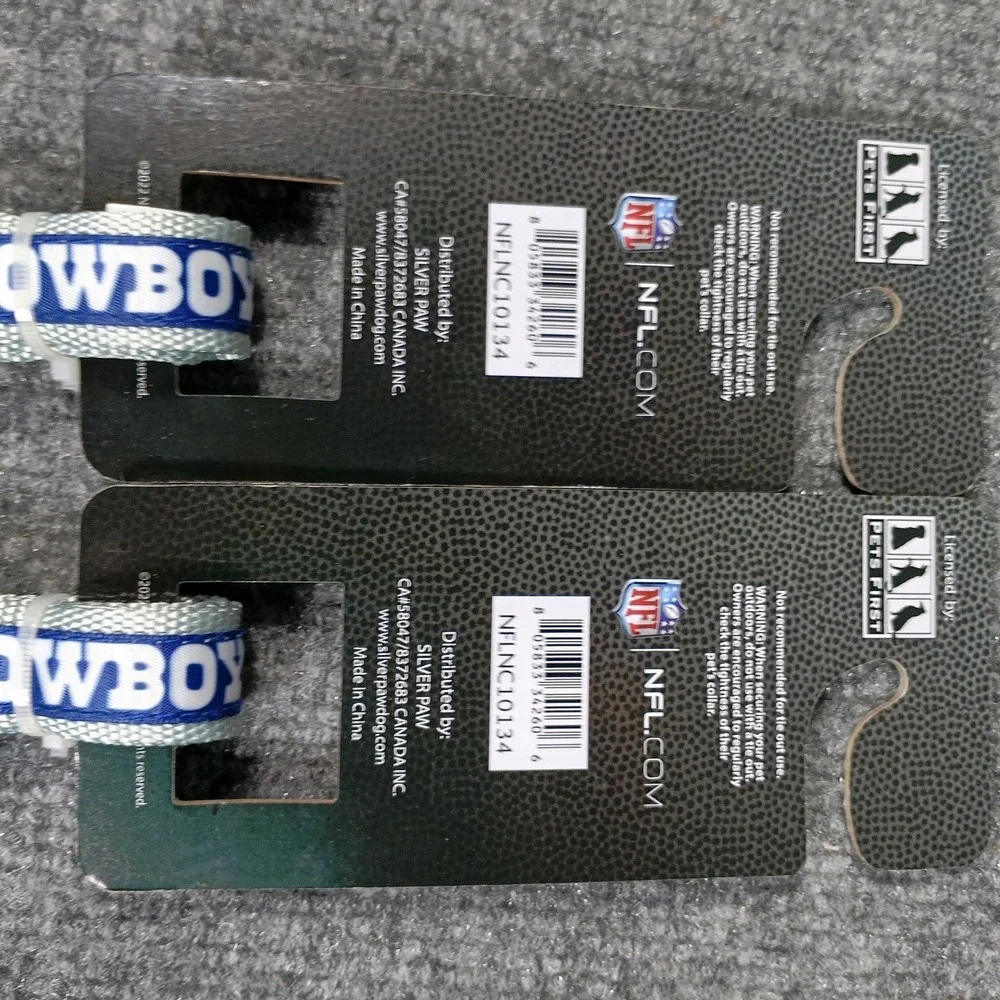 Dallas Cowboys Dog Leash Pet O/S Silver Blue NFL Licensed 5ft NFL Pets First